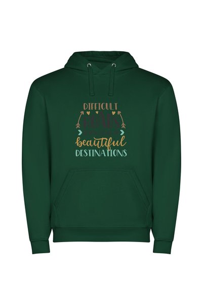 iLovePrints Elegant Destinations Await Φούτερ με κουκούλα σε χρώμα Πράσινο