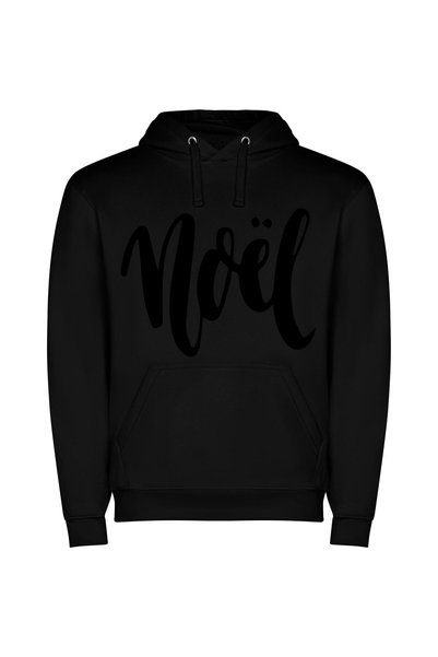 iLovePrints Mel's Elegant Lettering Φούτερ με κουκούλα σε χρώμα Μαύρο