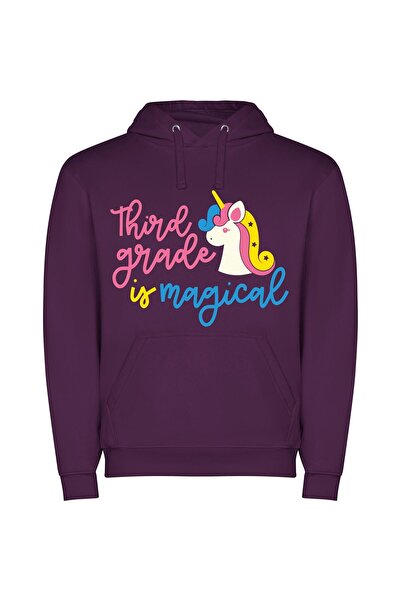 iLovePrints Enchanting Grade Three Φούτερ με κουκούλα σε χρώμα Μωβ