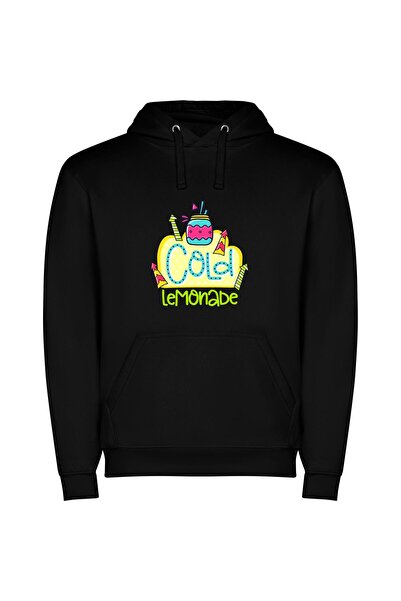 iLovePrints Delicious Frozen Delights Φούτερ με κουκούλα σε χρώμα Μαύρο