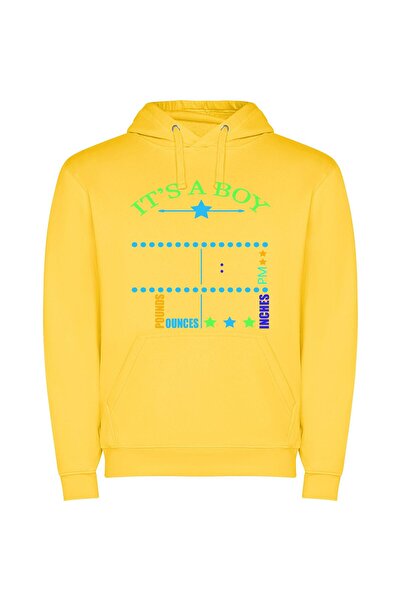 iLovePrints Starry Baby Boy Bliss Φούτερ με κουκούλα σε χρώμα Κίτρινο