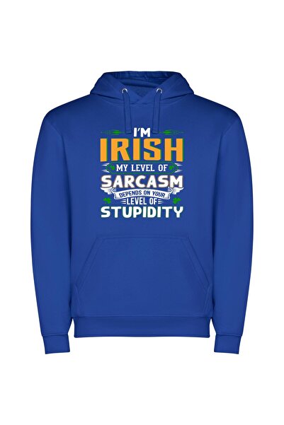 iLovePrints Irish Sarcasm: Shamrocked Sophistication Φούτερ με κουκούλα σε χρ...