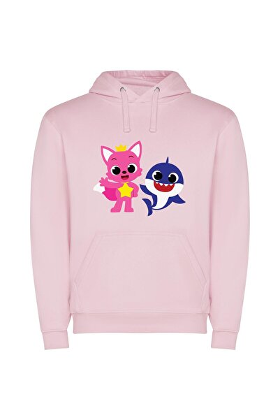 iLovePrints Cartoon Animal Fiesta Φούτερ με κουκούλα σε χρώμα Ροζ