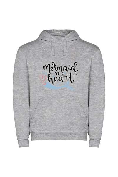 iLovePrints Enchanting Mermaid Magic Φούτερ με κουκούλα σε χρώμα Γκρι