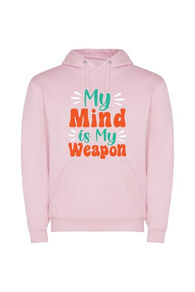 iLovePrints Minds Unleashed: Explosive Insights Φούτερ με κουκούλα σε χρώμα Ροζ