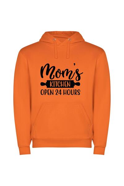 iLovePrints Mom's Kitchen: Eternal Nourishment Φούτερ με κουκούλα σε χρώμα Πο...