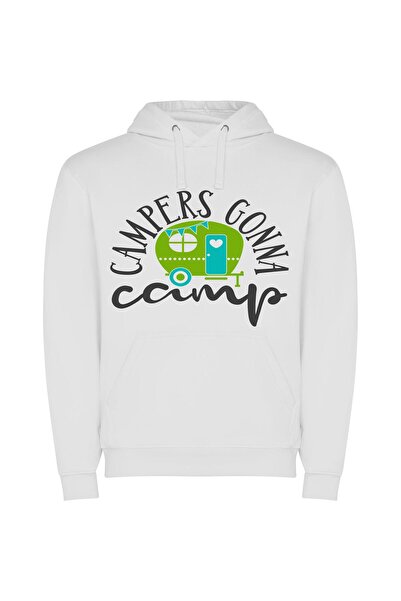 iLovePrints Campy Colorful Escape Φούτερ με κουκούλα σε χρώμα Λευκό