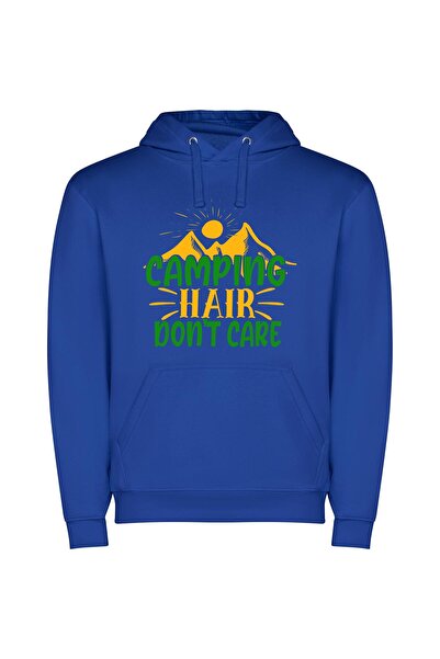 iLovePrints Glamper's Paradise Sign Φούτερ με κουκούλα σε χρώμα Μπλε