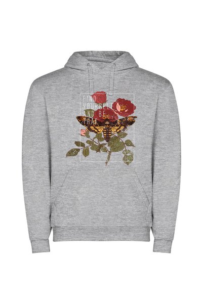 iLovePrints Blossom: Find and Be Φούτερ με κουκούλα σε χρώμα Γκρι
