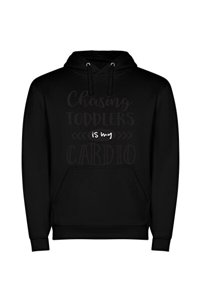 iLovePrints Toddler's Sassy Fitness Journey Φούτερ με κουκούλα σε χρώμα Μαύρο