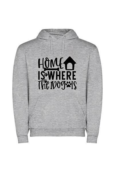 iLovePrints Pawsome Place of Happiness Φούτερ με κουκούλα σε χρώμα Γκρι