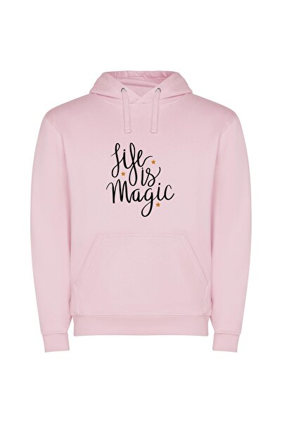 iLovePrints Enchanting Realms of Magic Φούτερ με κουκούλα σε χρώμα Ροζ
