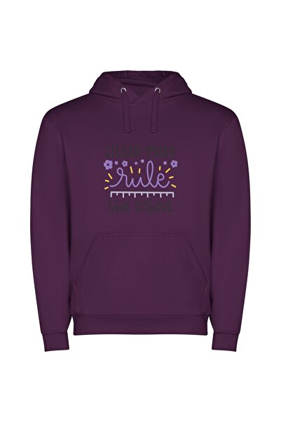 iLovePrints Reign of Little Miss Φούτερ με κουκούλα σε χρώμα Μωβ