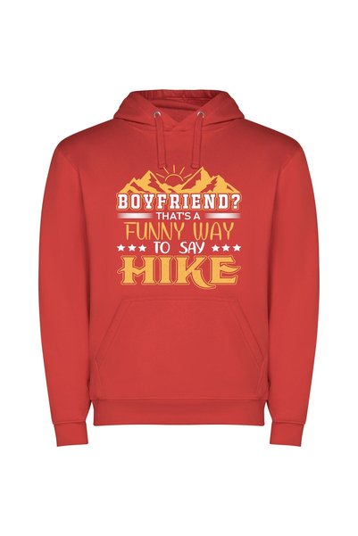 iLovePrints Funny Boys Unleashed: Mike's Hike Φούτερ με κουκούλα σε χρώμα Κόκ...