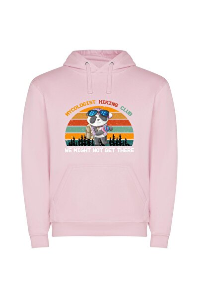 iLovePrints Panda Chic: Shutter-Clad Explorer Φούτερ με κουκούλα σε χρώμα Ροζ