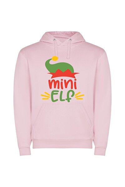 iLovePrints Chibi Elf Hat Delight Φούτερ με κουκούλα σε χρώμα Ροζ