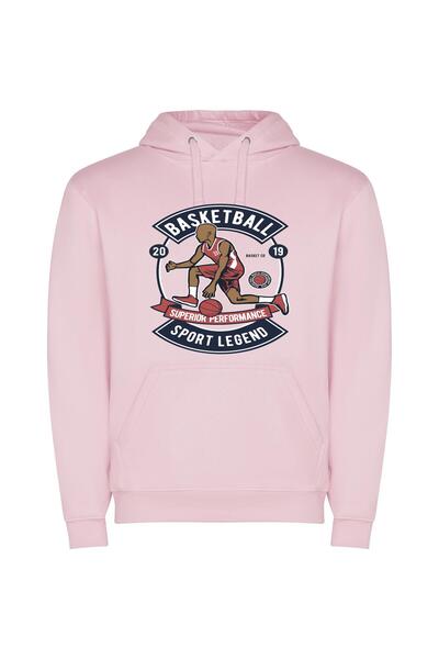 iLovePrints Ballin' Artistic Basketball Showcase Φούτερ με κουκούλα σε χρώμα Ροζ