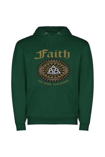 iLovePrints Gilded Occult Faith: Aesthetic Φούτερ με κουκούλα σε χρώμα Πράσινο