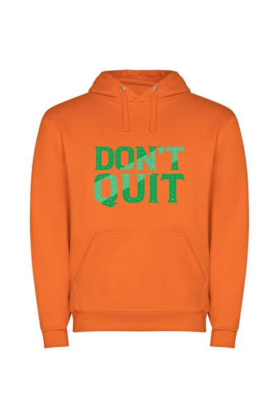 iLovePrints Evergreen Motivational Cutout Φούτερ με κουκούλα σε χρώμα Πορτοκαλί