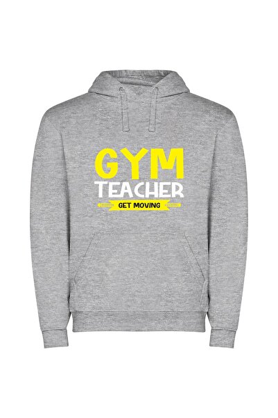 iLovePrints Vibrant Fitness Dynamo Φούτερ με κουκούλα σε χρώμα Γκρι