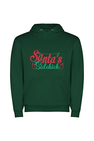 iLovePrints Sleigh chic: Adobe, Shutterstock Φούτερ με κουκούλα σε χρώμα Πράσινο