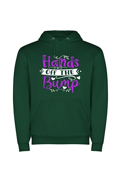 iLovePrints Hand Bumps: Artistic Impressions Φούτερ με κουκούλα σε χρώμα Πράσινο