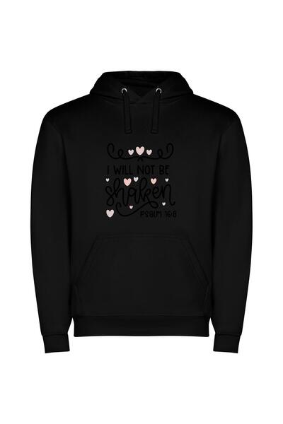 iLovePrints Hearts Unbroken - Resilient Φούτερ με κουκούλα σε χρώμα Μαύρο