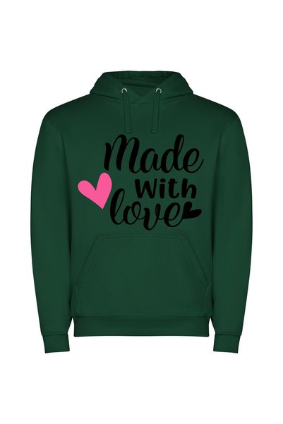 iLovePrints Love, Design, Create, Share Φούτερ με κουκούλα σε χρώμα Πράσινο