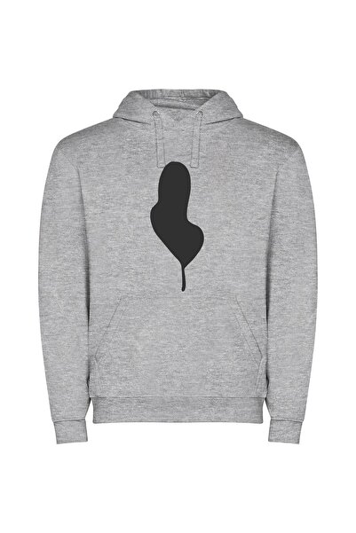 iLovePrints Elegant Shadow Woman Portrait Φούτερ με κουκούλα σε χρώμα Γκρι