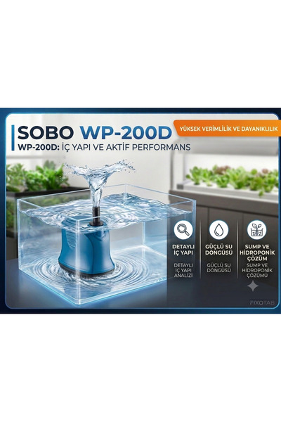 Sobo Alttan Emişli Sump Motoru Saatte 1800L 1.7M MAX