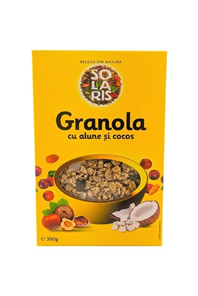 Solaris Plant Granola din fulgi integrali de ovaz, cu Alune si Cocos, 300gr