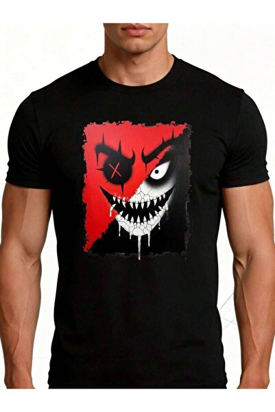 2BIR Men'S T-Shirt Featuring Horror Face Art, Perfect Summer Casual Wear And ...