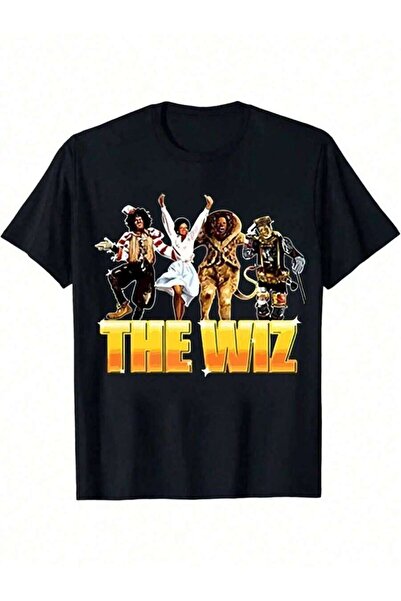 135 The Wiz" Retro Print Men's Cotton T-Shirt - Casual Round Neck, Short Slee...