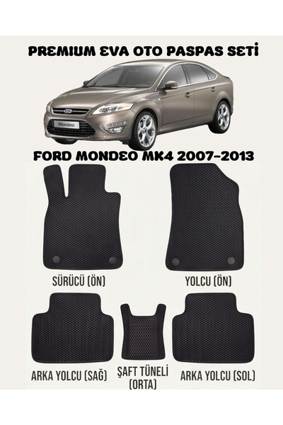 8D OTO PASPASI FORD MONDEO MK4 SERİSİ 2007 - 2013 ARACA ÖZEL PREMİUM EVA PASP...