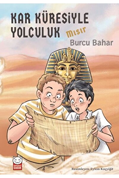 Kırmızı Kedi Çocuk Kar Küresiyle Yolculuk - Mısır