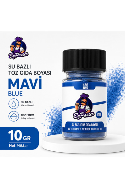 By Paster SU BAZLI TOZ GIDA BOYASI MAVİ 10 g