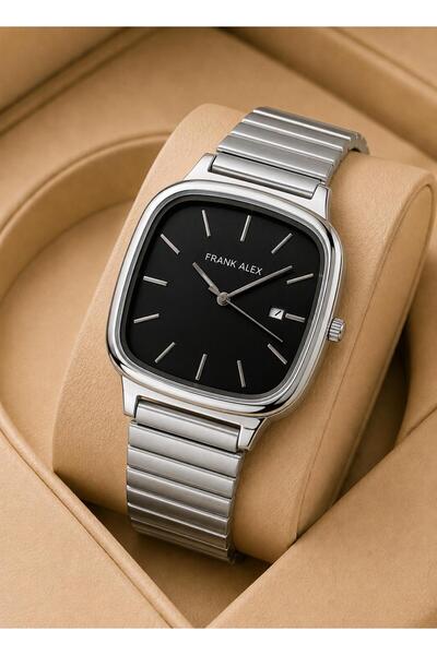 Frank Alex Men's Wristwatch with Steel Strap with 2 Years Warranty Special fo...