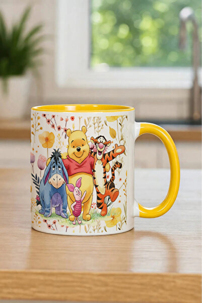 iyi fikirler Winnie The Pooh Ayıcık ve Arkadaşları Sarı Renk Porselen Kupa Ba...