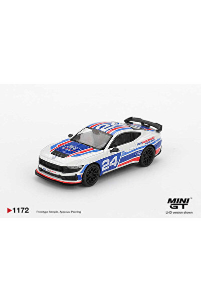 mini gt 1:64 فورد موستانج دارك هورس # 24 سيارة فورد ريسينج سكول موديل MGT01172