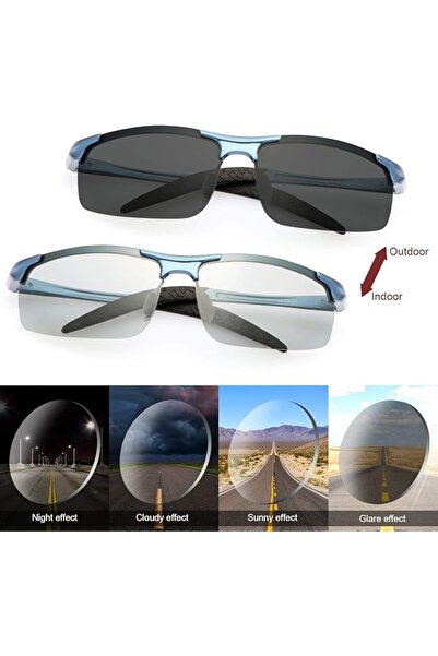 MIRYEA Photochromic Polarized Sunglasses for Men Women Day and Night UV Prote...