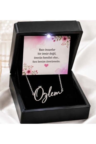 HIFA DIAMOND HANDMADE JEWELERY İsimli Kolye Gümüş Renk Kişiye Özel İsim Kolye...