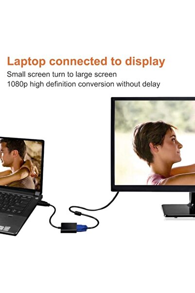 KASTWAVE كابل محول فيديو عالي الدقة 1080 بكسل من HDMI إلى VGA، كابل تحويل من ...