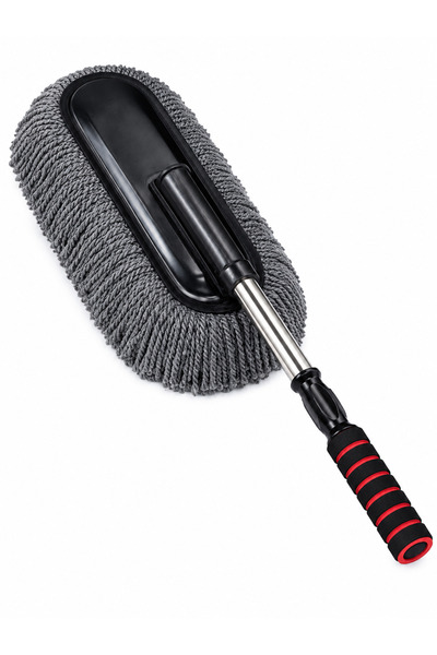 Autokit Mikrofiber Püsküllü Araç Yıkama ve Toz Alma Fırçası Teleskopik Saplı