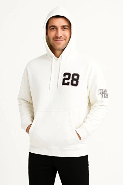 Generic Brand Men's Hooded Kangaroo Pocket Sweatshirt 3 Yarn Cotton Printed H...