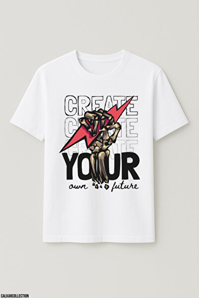 CALKARCOLLECTION Unisex Oversize Create Your Own Future Tshirt