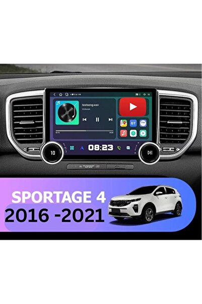 Carplayer شاشة أندرويد لسيارة كيا سبورتاج موديل 2016-2022، مع مقبضين، ذاكرة و...
