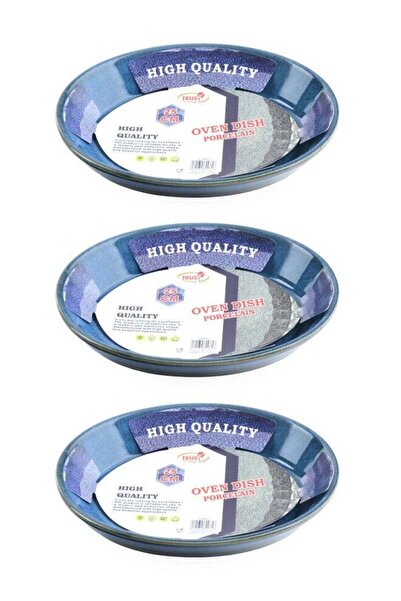 Trust 3-Piece Oval Porcelain Baking Dish 25CM Blue