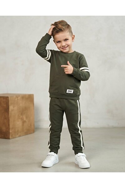 Ege Bebek Boy's Seasonal 2-3-4-5-6 Years Old 2-Strap Pocket Detailed 2-Piece ...