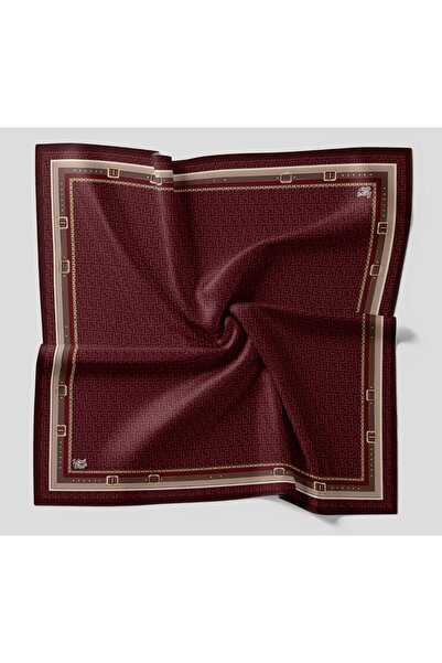 Levidor Kadın L Monogram DeseDesen Işıltılı Kristal Eşarp İpek Hissiyatlı