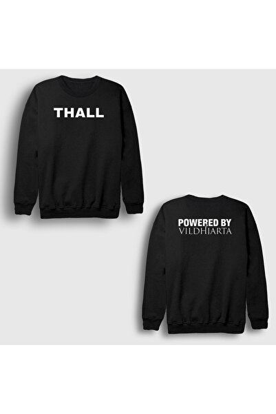 Presmono Unisex Black Thall Vildhjarta Metal Back Printed Sweatshirt 619256Tt